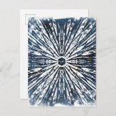 Carte Postale Motif radial Indigo Ink (Devant / Derrière)