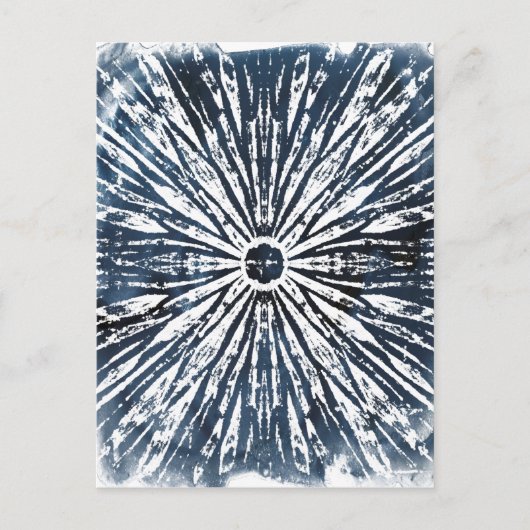 Carte Postale Motif radial Indigo Ink (Devant)