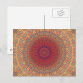 Carte Postale Motif radial psychédélique : (Devant / Derrière)