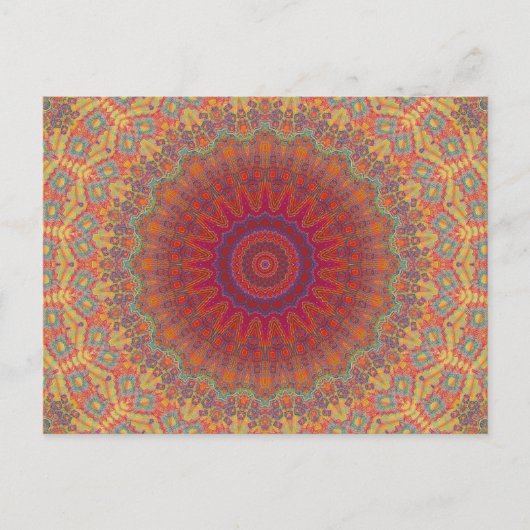 Carte Postale Motif radial psychédélique : (Devant)
