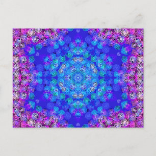 Carte Postale Motif radial psychédélique :