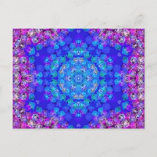 Carte Postale Motif radial psychédélique : (Devant)