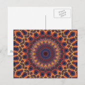Carte Postale Motif radial psychédélique : (Devant / Derrière)