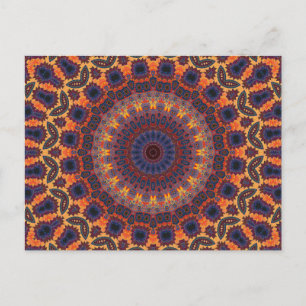Carte Postale Motif radial psychédélique :