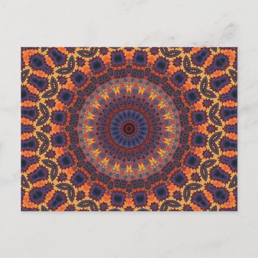 Carte Postale Motif radial psychédélique : (Devant)