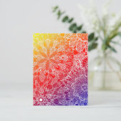 Carte postale Motif Rainbow Mandala (Debout devant)