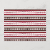 Carte Postale motif rayé rouge et blanc (Dos)