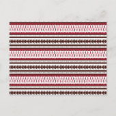 Carte Postale motif rayé rouge et blanc (Devant)