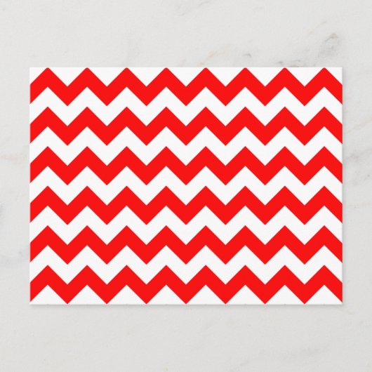 Carte Postale Motif Red Chevron personnalisable (Devant)