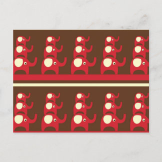 Carte postale motif Red good elephers