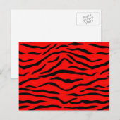 Carte Postale Motif Red Tiger (Devant / Derrière)