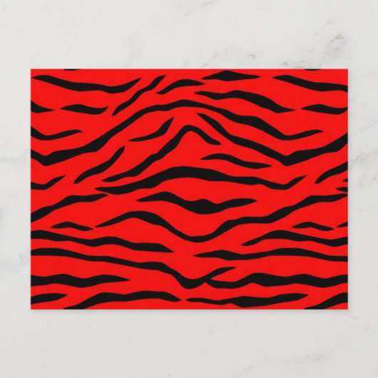 Carte Postale Motif Red Tiger (Devant)
