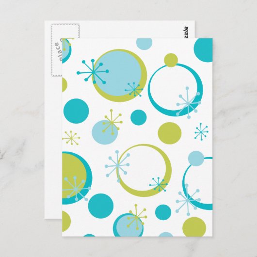 Carte Postale Motif rétro amusant (Devant / Derrière)