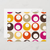 Carte Postale motif rétro MOD des années 60 (Devant / Derrière)