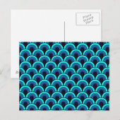 Carte postale motif rétro sans couture (Devant / Derrière)