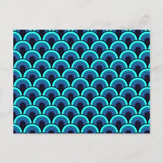 Carte postale motif rétro sans couture (Devant)
