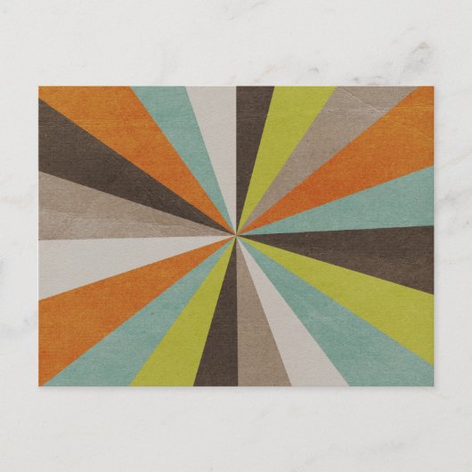 Carte Postale Motif Retro Starburst (Devant)