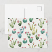 Carte Postale Motif rose d'étape | de fleur de désert (Devant / Derrière)