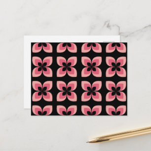 Carte Postale Motif rose deux tons lumineux