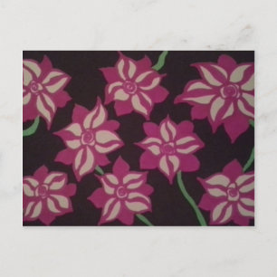 Carte Postale Motif rose et blanc Dahlia