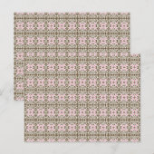 Carte Postale motif rose et marron sur un arrière - plan blanc (Devant / Derrière)