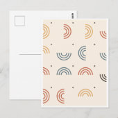 Carte Postale Motif sans couture d'arche de Boho Rainbow (Devant / Derrière)