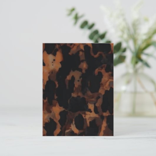 Carte Postale Motif sans fil Tortoiseshell, Chic TortoiseShell (Debout devant)