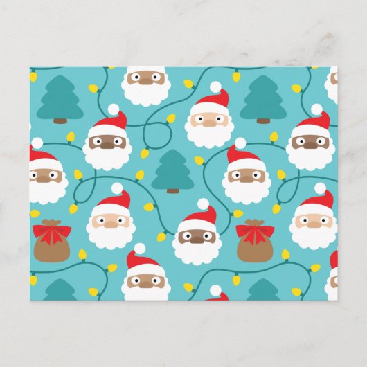 Carte Postale Motif Santa Clauses (Devant)