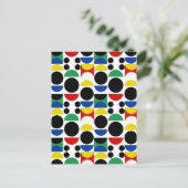 Carte Postale Motif scandinave du Bauhaus du milieu du siècle (Debout devant)