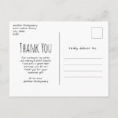 Carte Postale Motif scientifique de béchers et de flacons Merci (Dos)