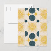 Carte Postale Motif Soleil Lune Céleste Boho (Devant / Derrière)