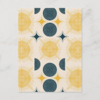 Motif Soleil Lune Céleste Boho