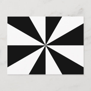 Carte Postale Motif Soleil Noir et Blanc