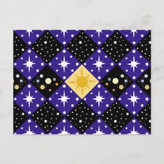 Carte Postale Motif spatial (Devant)