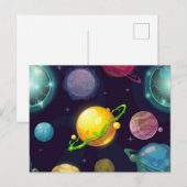 Carte Postale Motif spatial (Devant / Derrière)