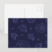 Carte Postale Motif spatial (Devant / Derrière)