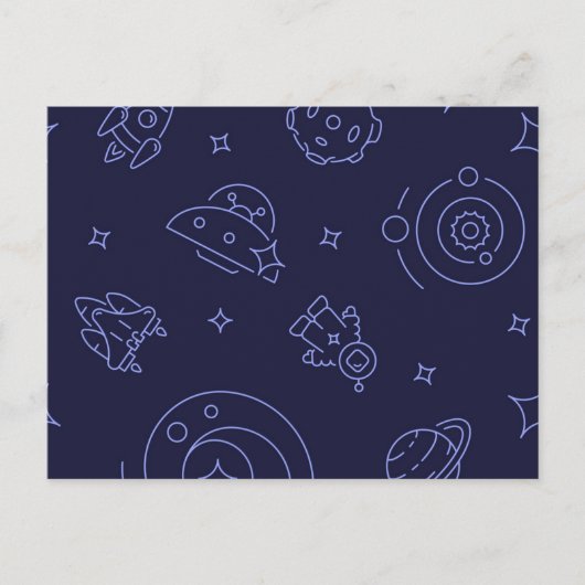 Carte Postale Motif spatial (Devant)