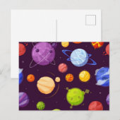 Carte Postale Motif spatial (Devant / Derrière)