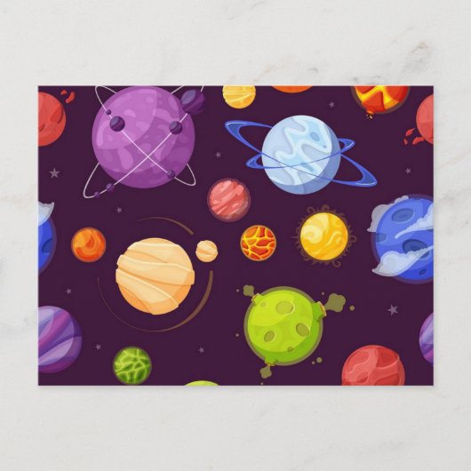 Carte Postale Motif spatial (Devant)
