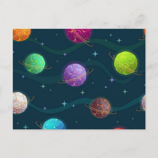 Carte Postale Motif spatial (Devant)