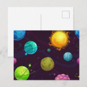 Carte Postale Motif spatial (Devant / Derrière)