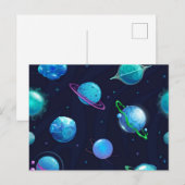 Carte Postale Motif spatial (Devant / Derrière)