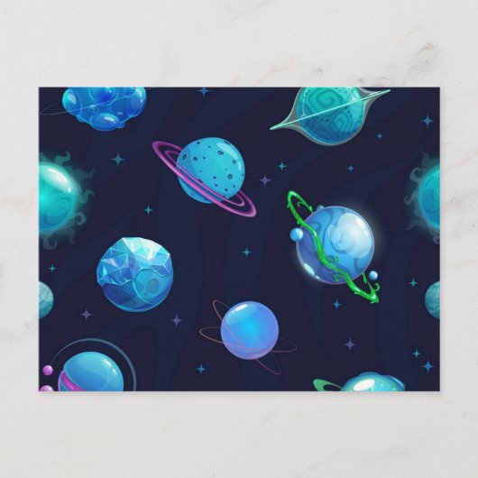 Carte Postale Motif spatial (Devant)