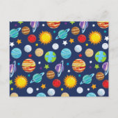 Carte Postale Motif spatial, Planètes, Étoiles, Cosmos, Galaxie (Devant)