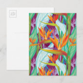 Carte Postale Motif Strelitzia (Devant / Derrière)