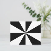 Carte Postale Motif Sunburst noir et blanc (Debout devant)