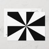Carte Postale Motif Sunburst noir et blanc (Devant / Derrière)