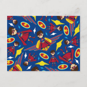 Carte Postale Motif Superhero Cartoon