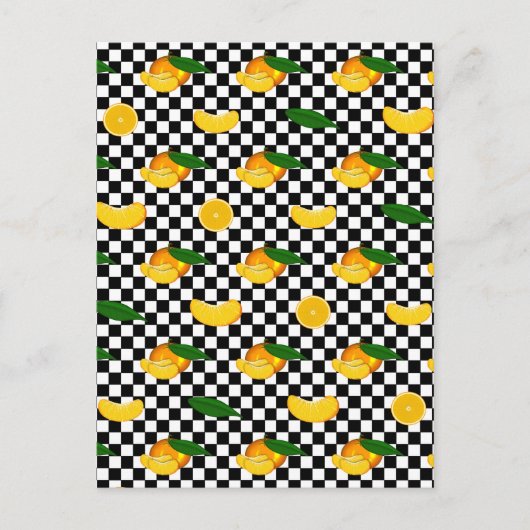 Carte Postale Motif TANGERINE CHECKERS (Devant)
