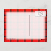 Carte Postale Motif Tartan rouge (Dos)